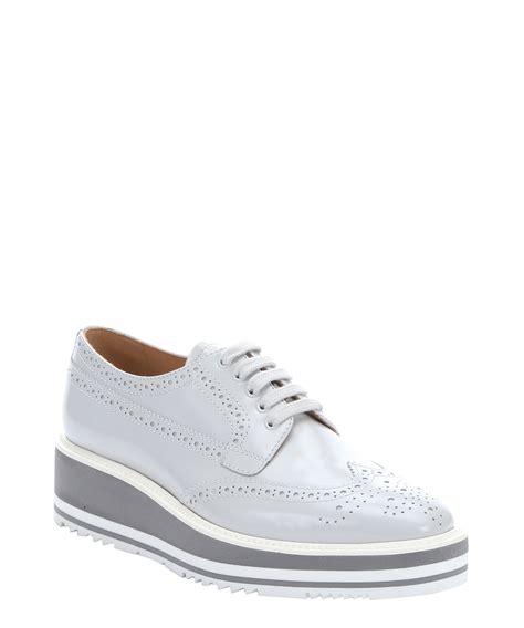 grey prada oxfords|Prada Leather Oxfords .